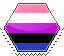 genderfluid hexagonal stamp