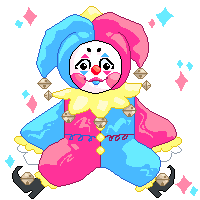 sparkling clown doll