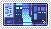 blue pixel city stamp