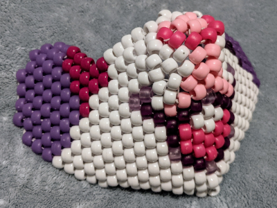 kandi mask of a smiling furry face