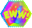 erainbow ww! hexagonal stamp