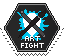 art fight hexagonal stamp